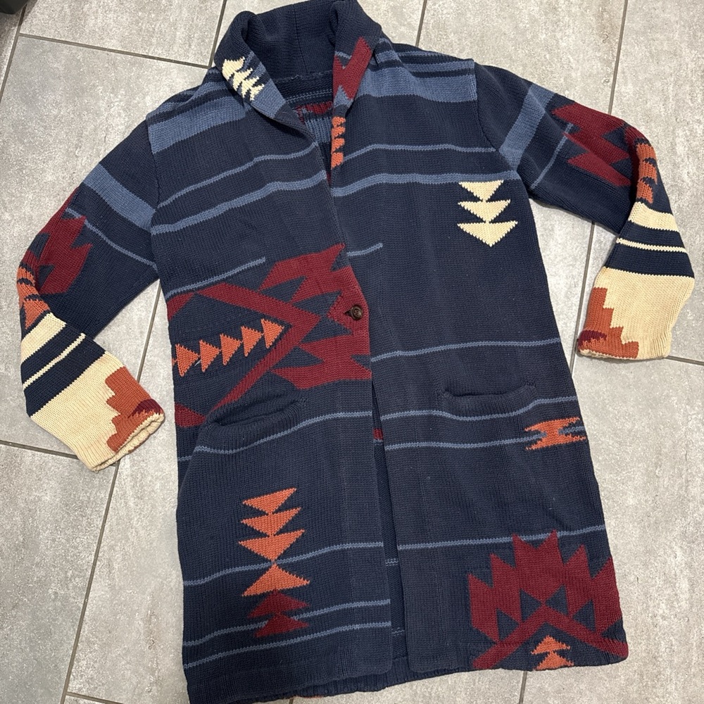 Pendleton Tribal Patterned Knit Cardigan - image 1